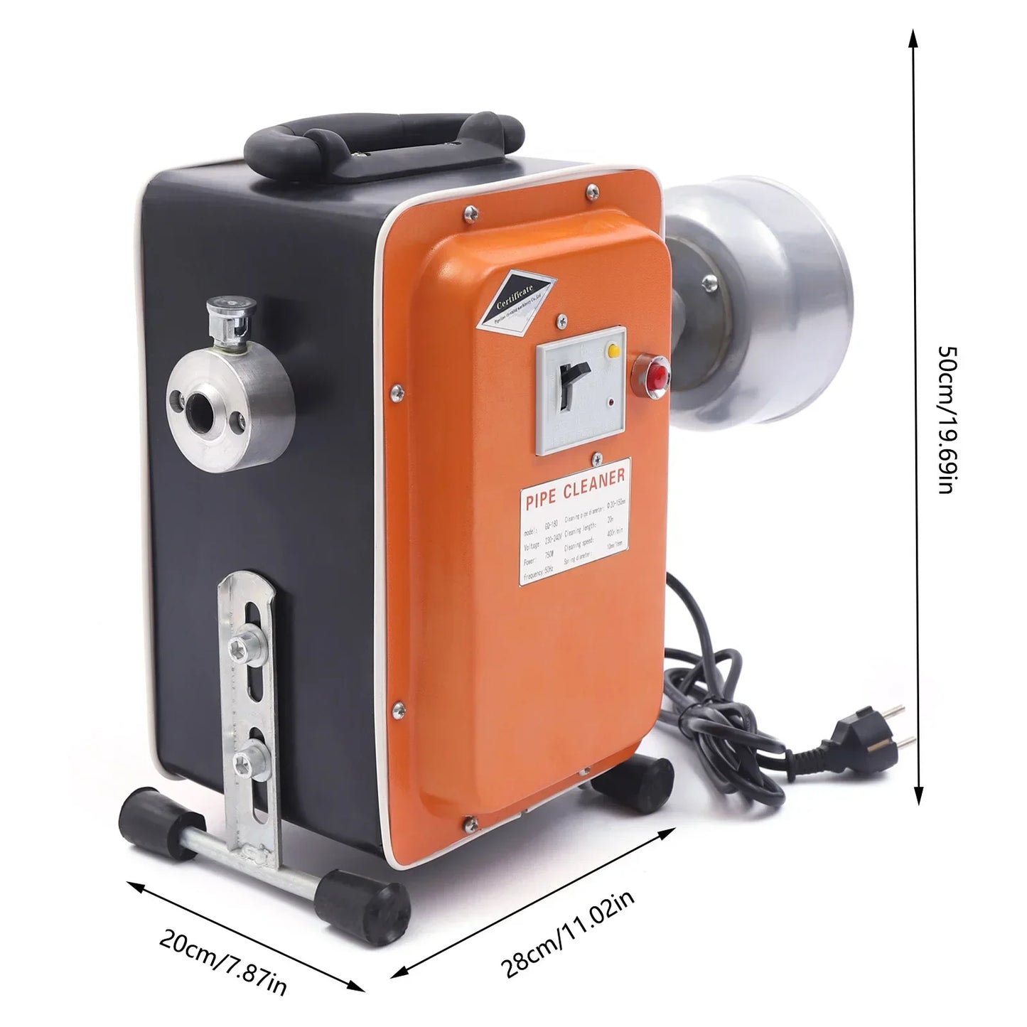 RohrPro Abflussreiniger IP44 Wasserschutz - Durchmesser 20-110 mm, 750W by Golden Bridge Store