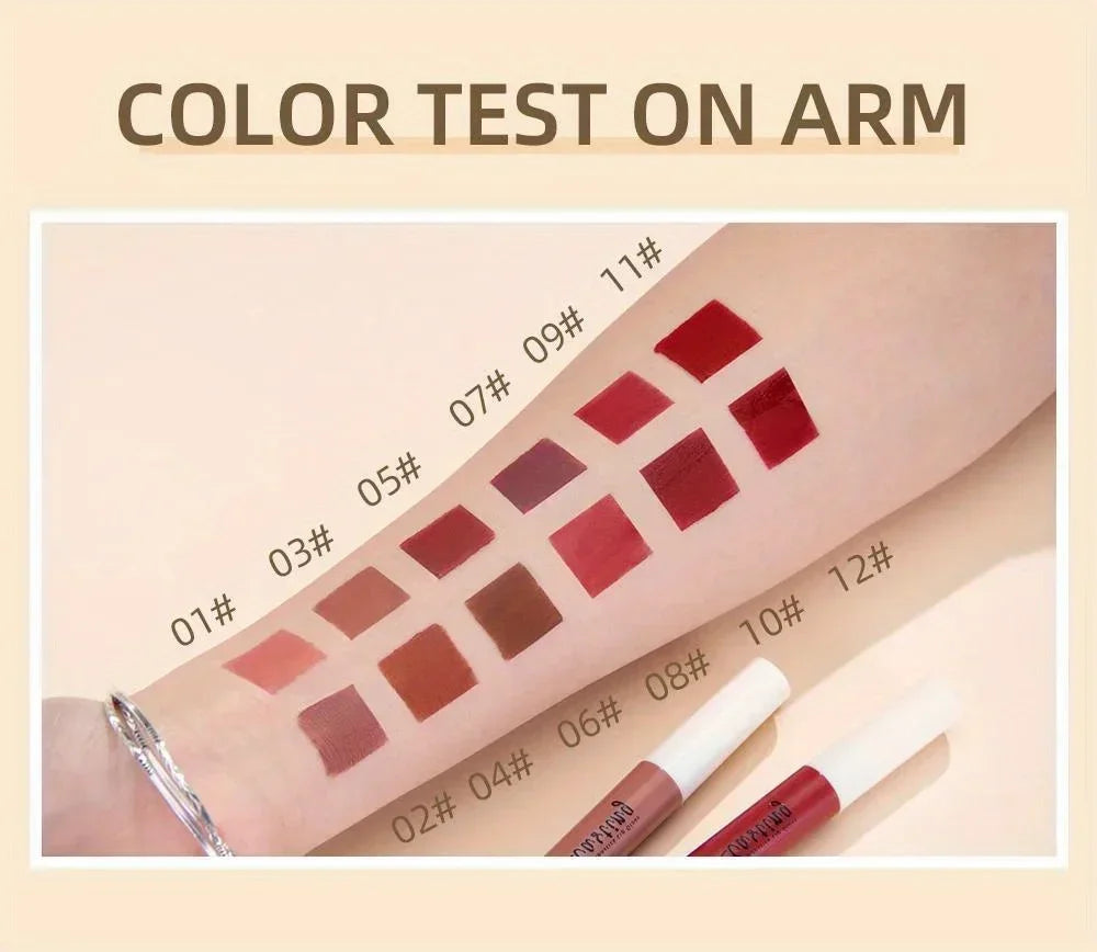 Matte Liquid Lipstick Waterproof Long Lasting Velvet Mate Nude Red Lip Gloss Lint Tube Makeup Cosmetic Lipsticks Lipgloss
