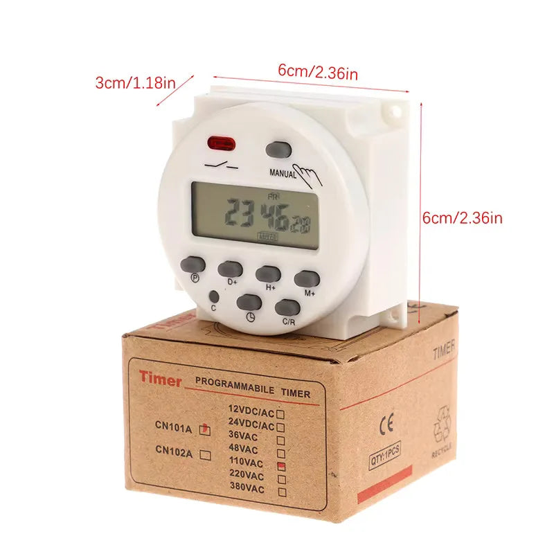 Hignconcerned YP109A Digitaler LCD Timer- 12V 24V 220V 110V