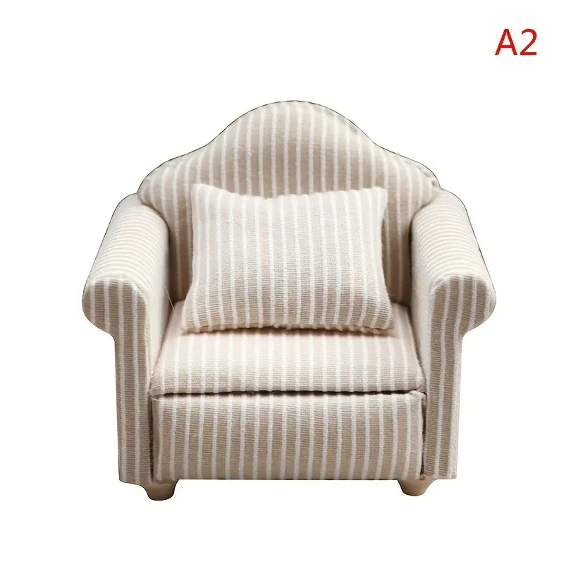Guangdong Choice Mini Sofa DIY - PVC Weiß Beige Mit Kissen