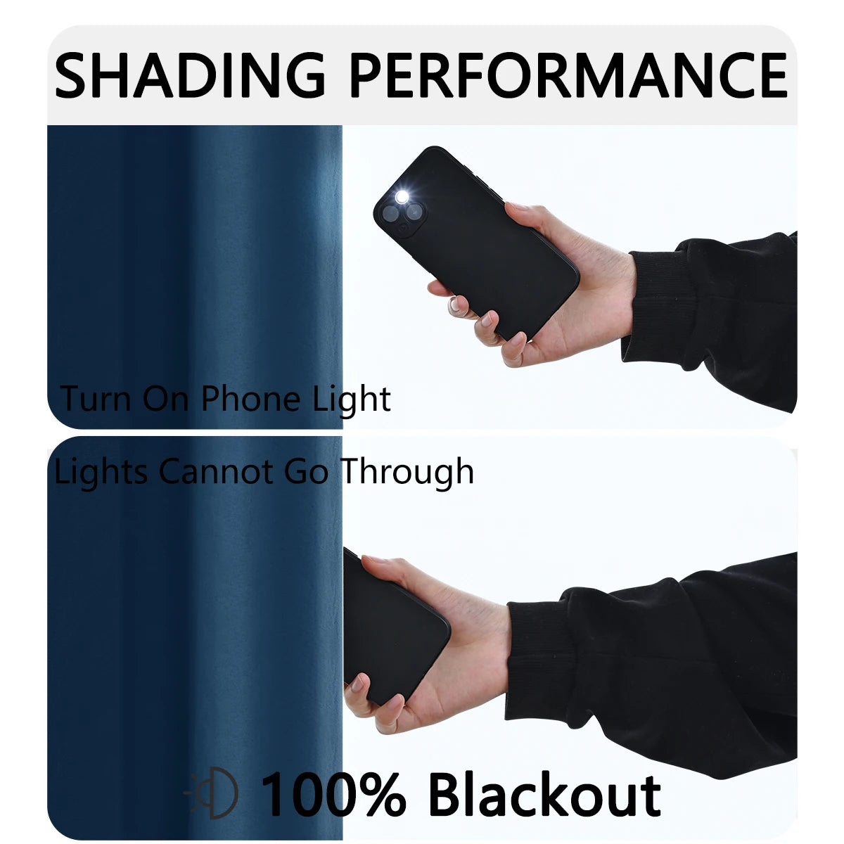 ZhejiangChoice Vorhang Einfarbig - Blackout 140x260