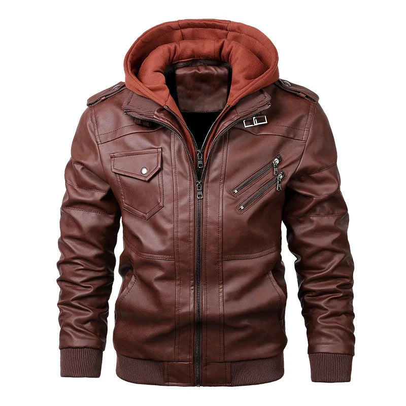 KB Neue Leder Jacke - Herbst Casual, PU, EU Größe SA722