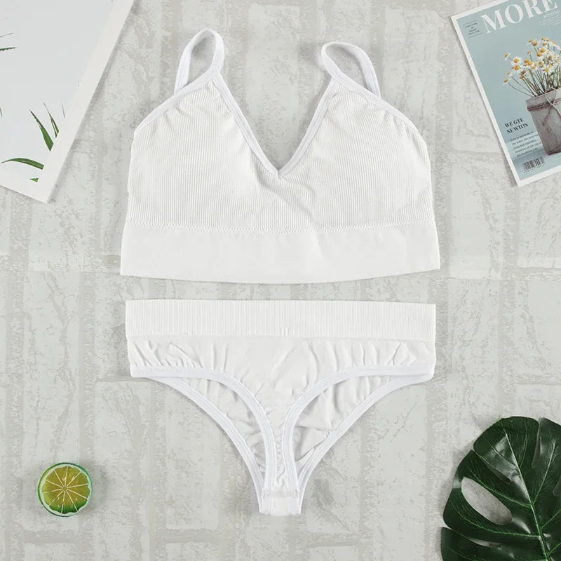 Zhejiang Bralette Gepolstert Nahtlos - 2er Set S M Polyester