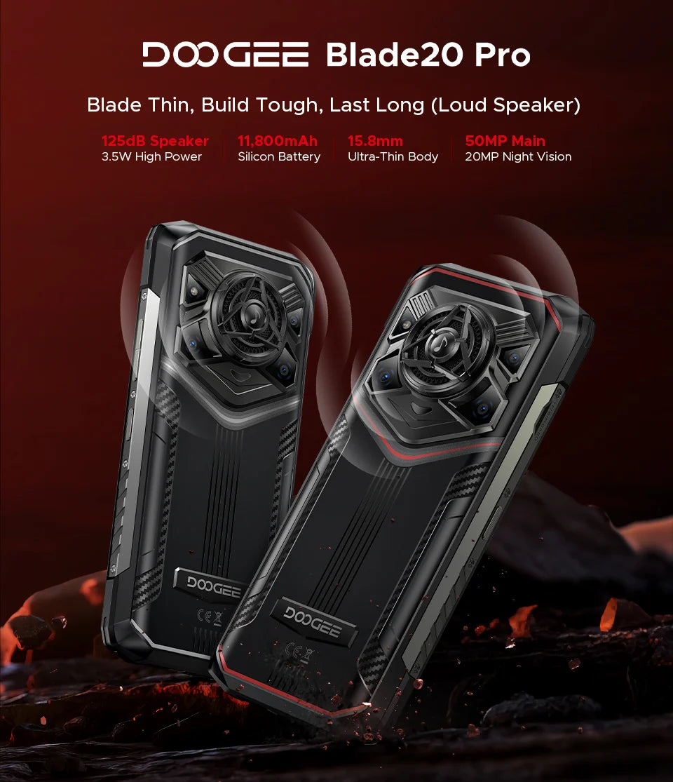 DOOGEE Blade20 Pro Robustes Smartphone - 11800mAh 18W 6,6 Zoll