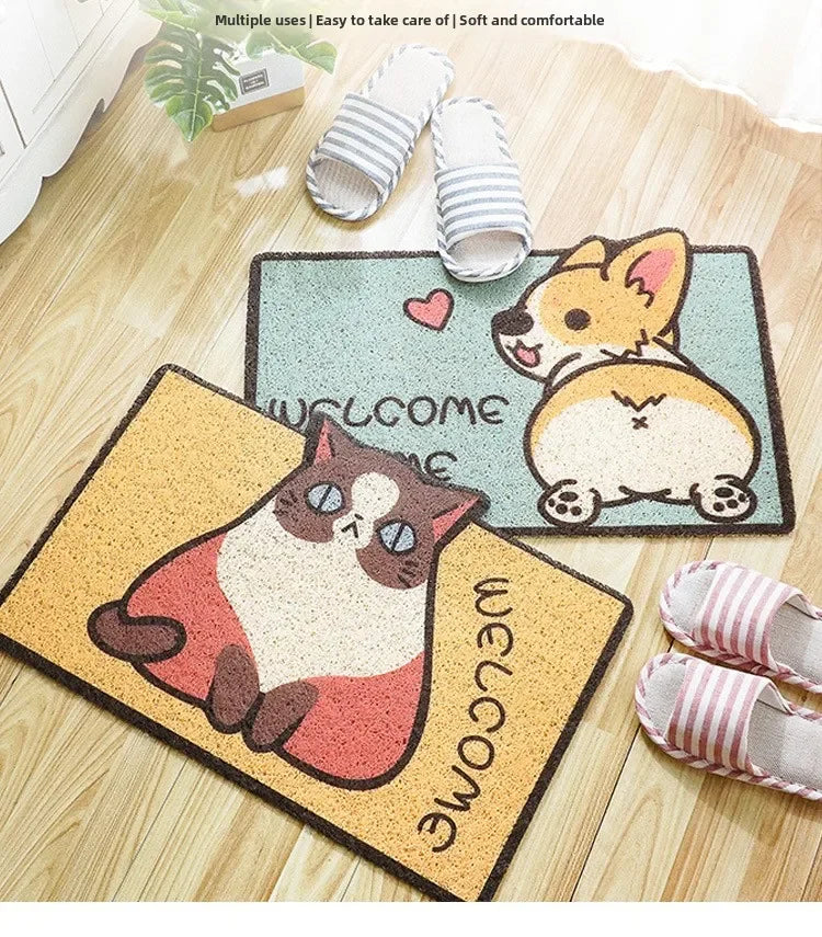 Fußmatte 2025: Cartoon Welcome Entrance Doormat Carpet Kitchen Corridor Non-slip Cat Dog Pet Floor Mat Home Bathroom Living Room Collection