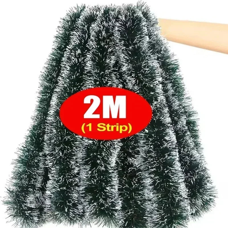 Weihnachten Lametta Girlande Bänder Ornamente Weihnachtsbaum hängen hängende Band Indoor Treppe Kamin Fenster Dekoration Kranz