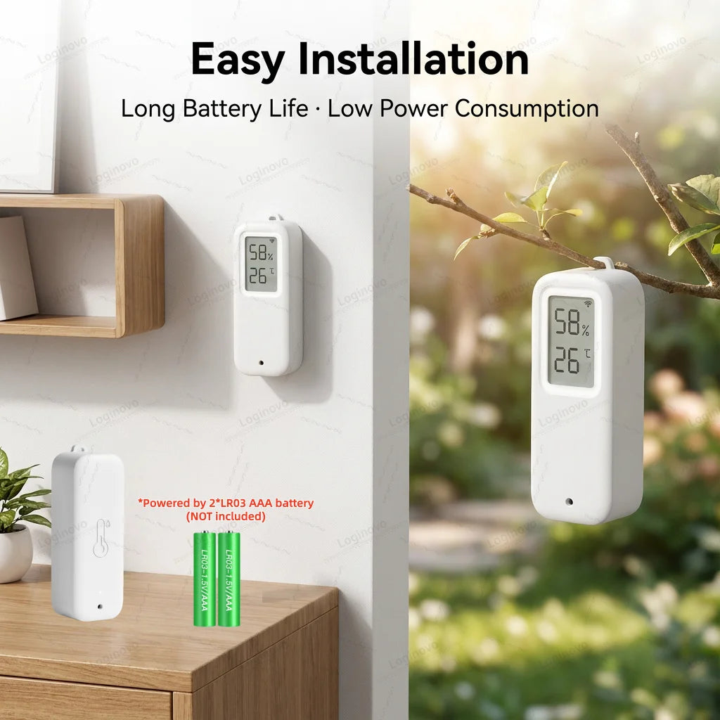 Forubest Zigbee Temperatur-Feuchtigkeitsensor IP65 - LCD LR03