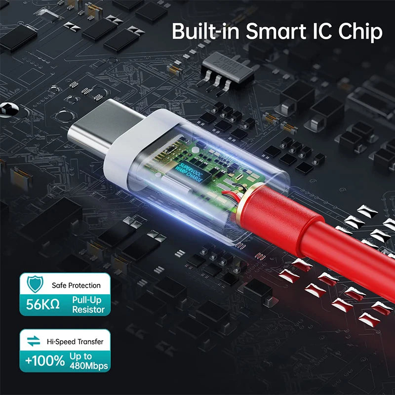 Ladekabel 2025: PD 65W Supervooc OnePlus Ace - USB C Type C Warp Dash Charge Fast Charger Collection