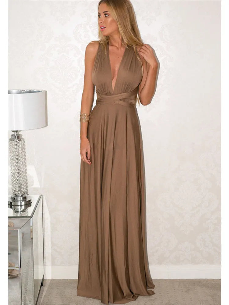 Sexy Women Boho Maxi Club Dress Red Bandage Long Dress Party Multiway Bridesmaids Convertible Infinity Robe Longue Femme