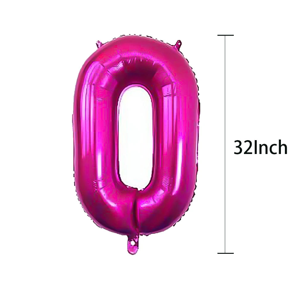 Choice Q001-HPK Zahlenballon - 32 Zoll Rosa Folie Party