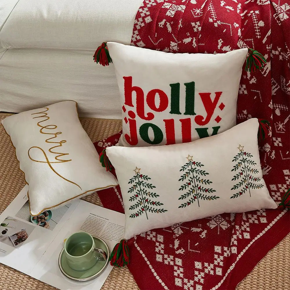 30x50cm Christmas Pillowcase Home Textile Throw Pillow Cover Cushion Case Pillowslip Xmas Home Decor Soft Rectangle Pillow Cover
