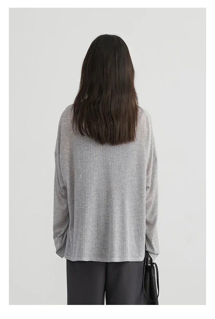 Belle V-Ausschnitt Strickjacke - M, Langarm, Leicht