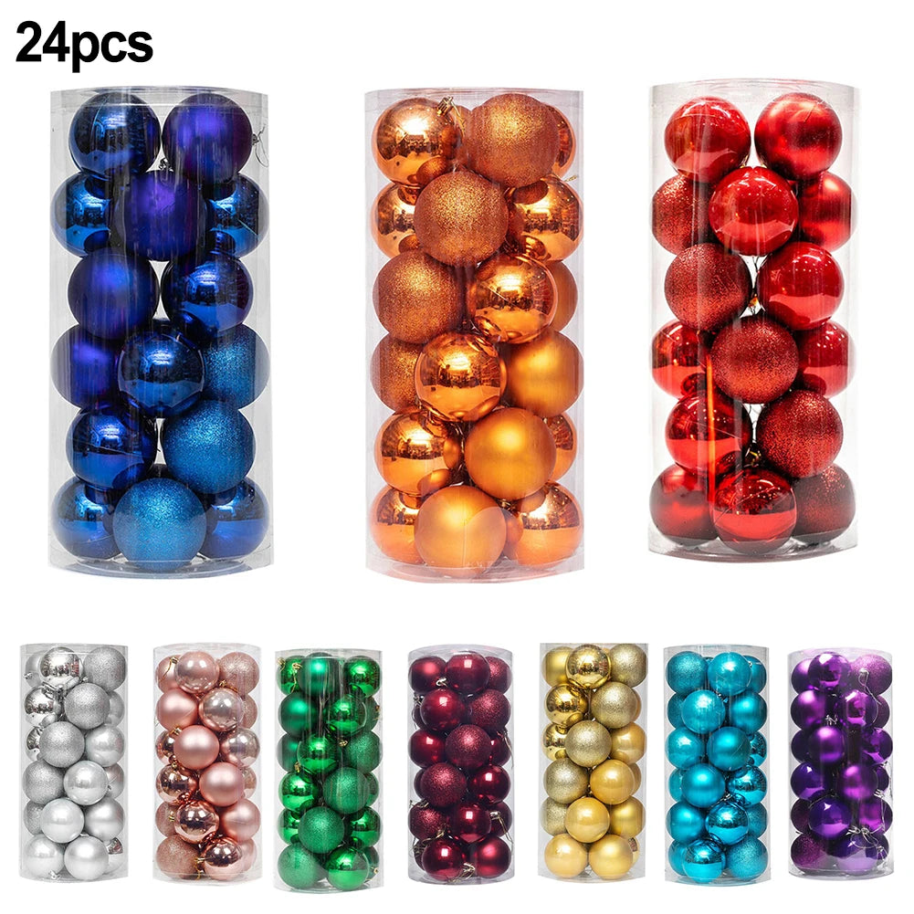 DekoPro Kugelset Modern - Inhalt 24 Stück 3 cm Kunststoff