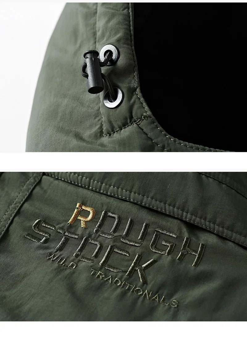 FleecePro Lange Jacke Winddicht - Baumwollfüllung, Größe XL