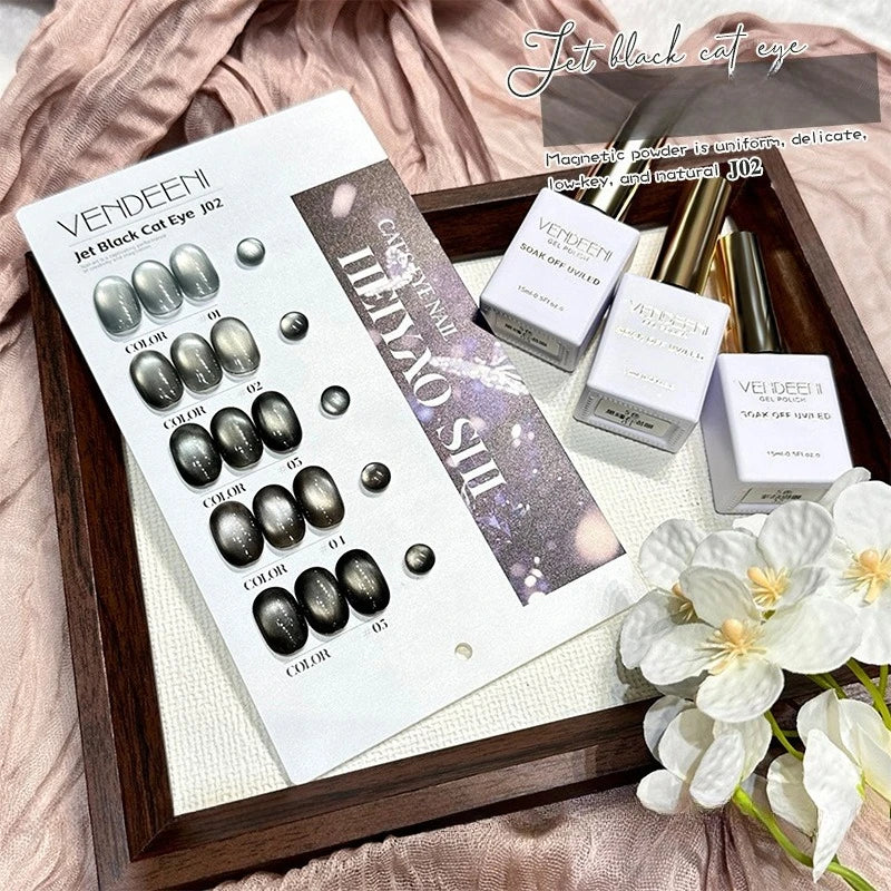 For Manicure Cat Eye Magnetgel - 5er Set 15ml UV Glitzer