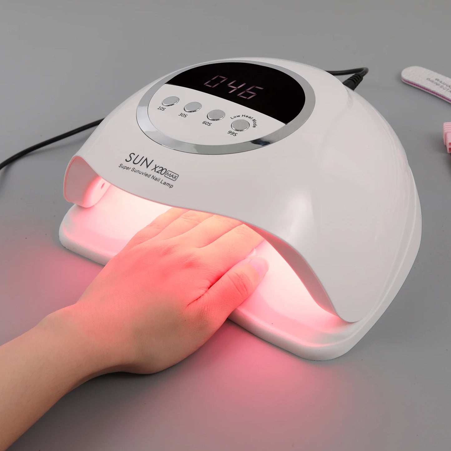 SUN X20 MAX UV LED Nail Lamp for Manicure Gel Polish Drying Machine with Large LCD Touch Professional Smart Nail Dryer Tool