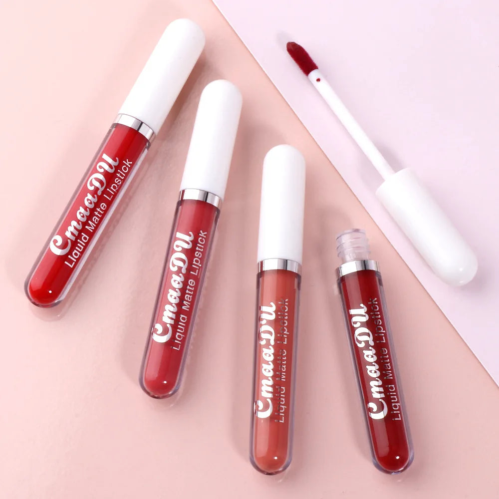Liquid Matte Lippenstift 2025 - Wasserfest Langanhaltend Make-up Frauen - Kosmetik Koreanisch Makeup Beauty Lip Gloss Tint Fleck