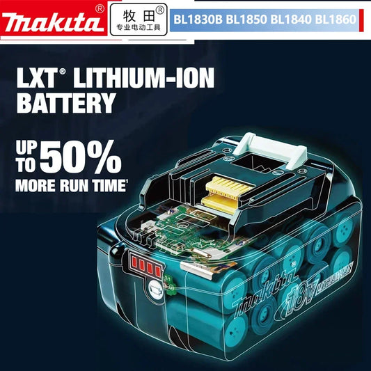 Batería Makita genuina de 18V, batería de herramientas eléctricas recargable de 6Ah, 18V makita con reemplazo de iones de litio