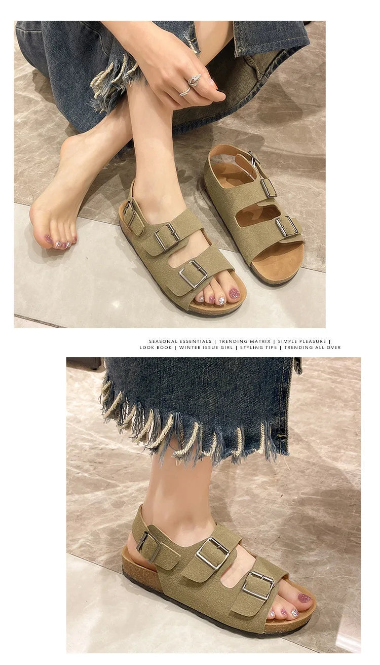 Damen-Vintage-Sandalen 2025: Anti-Slip Matte Platform Beach Casual - Retro-Charme Größe 36-42