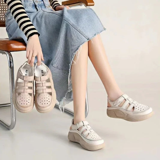 Women's Summer Casual Footwear Ladies Sports Sandals Fashion Closed Toe Sandals Shoes Woman Hollow Out Comfort Walk Sandalias