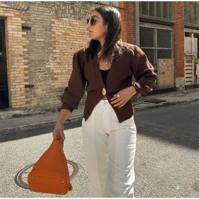 RHJPEADLCN Cardigan V-Neck - Größe Regular, Gewicht