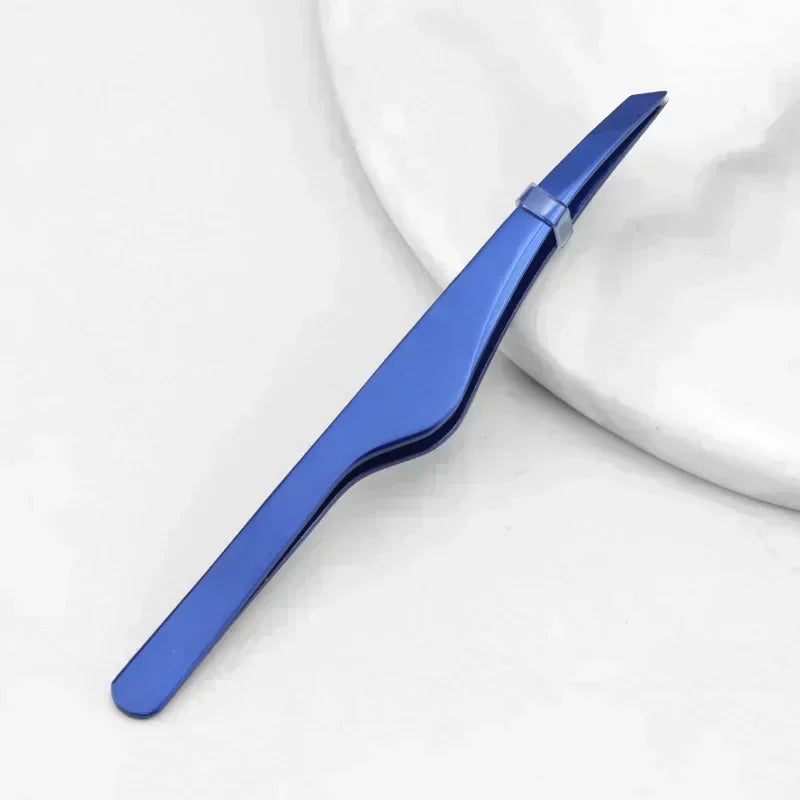 Hair Removal Tweezers Stainless Steel Eyebrow Tweezers Slant Tip Point Tip Flat Tip Rose Gold Silver Black Cosmetic Makeup Tools