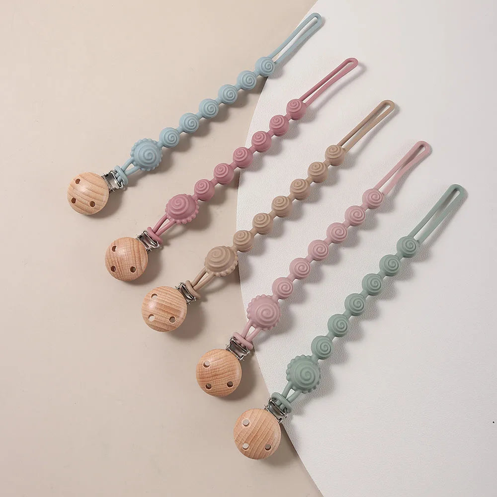silicone Pacifier Clip Baby cartoon circle cute pacifier Chain for Newborn Teething Soother Dummy Clips beaded