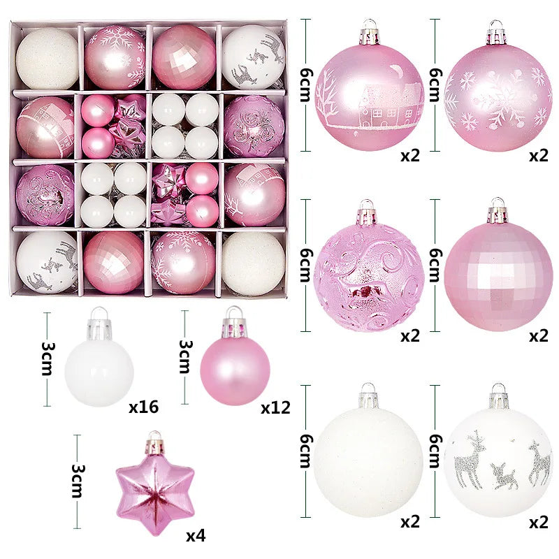 Choice GP165 Weihnachtskugeln Set - 44 Stück, Durchmesser 3 Und 6 cm