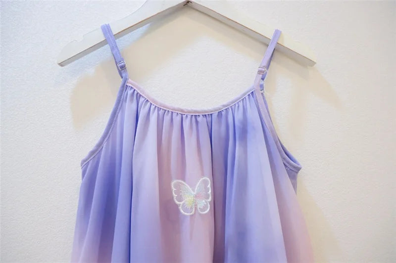 Fashion New Family Matching Outfits Dresses Mother Daughter Clothes Staining Suspender Dress Mom Kids Parent-child Dress Outfits