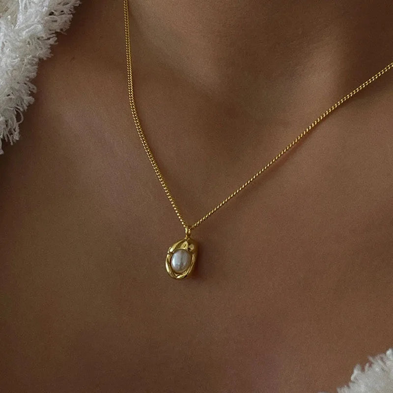 Colier geometric cu perle de culoare argintie, design simplu pentru femei, nișă, vânt rece, lumină, colier de claviculă de lux, en-gros