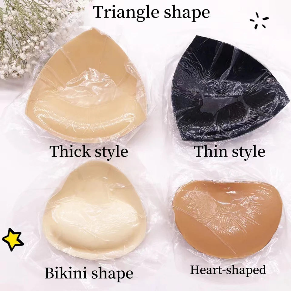 Doppelseitig Klebende Sticky Bra-Einsätze Push Up Dicker Schwamm Brustlift-Pads Schwimmanzug Bikini Cup Enhancer