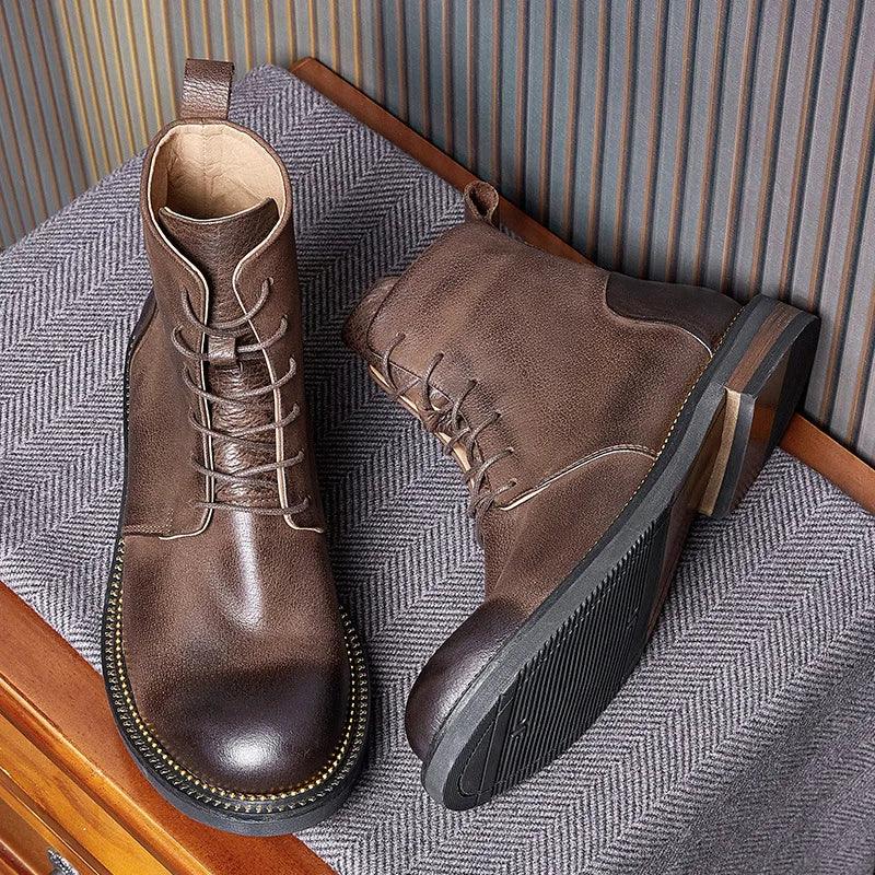 Handmade high quality soft leather boots in British style