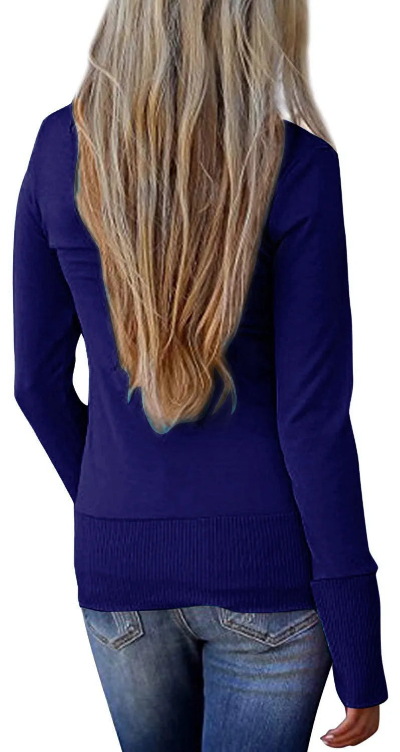 Allukasa Strickjacke V-Ausschnitt - S-2XL Polyester Damen