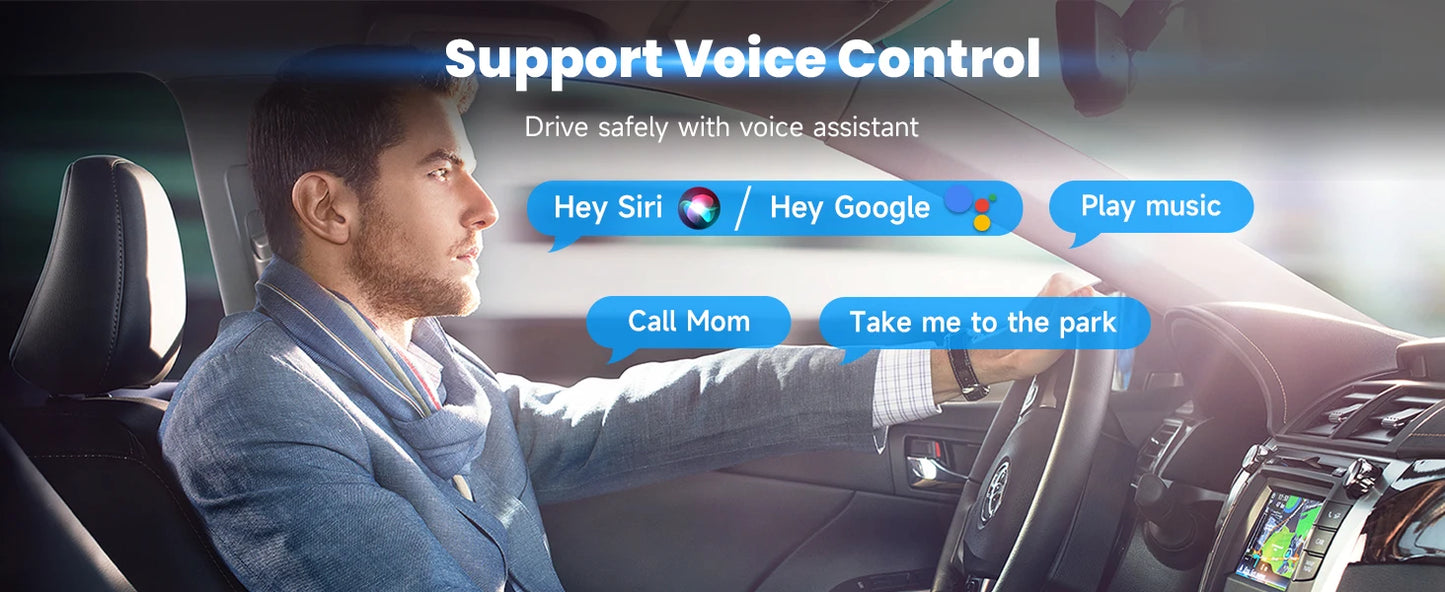 Spedal 2in1 CarPlay Android Auto Kabellos - Plug 5V Mini