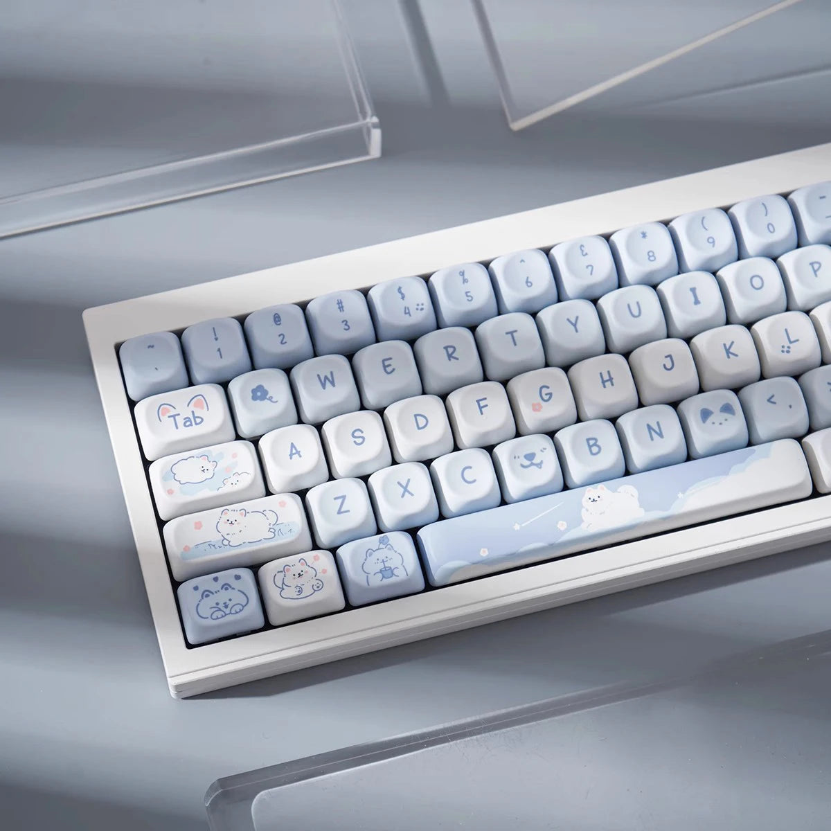 USLION 95Keys Dessert Cat Theme Keycaps MOA Profile PBT Key Caps Kit für 61/64/68/84/75/87Keys GMK67 Gaming Mechanical Keyboard