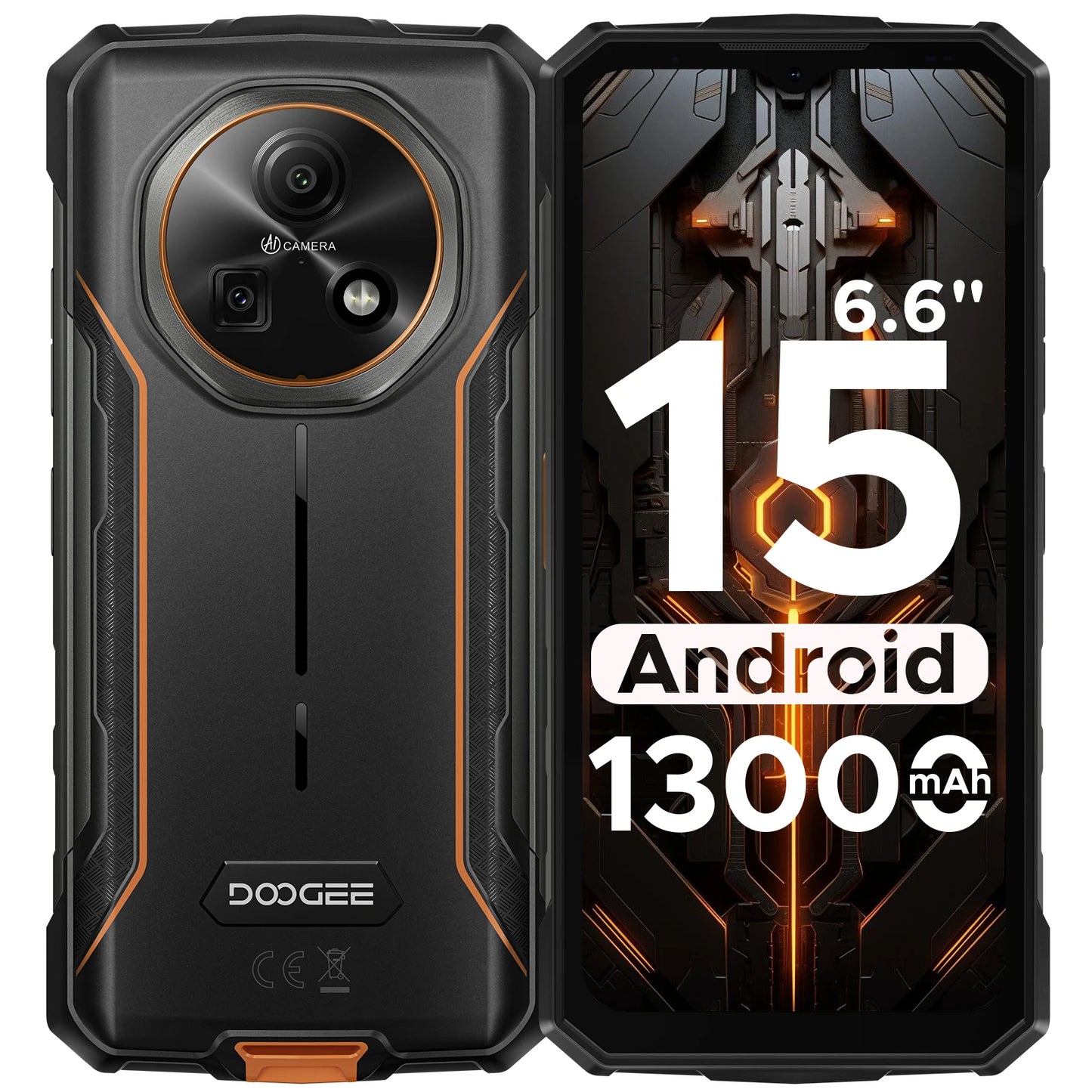 DOOGEE Feuer 5 Großer Akku - 13000 mAh 6,6 Zoll Display Schnellladung