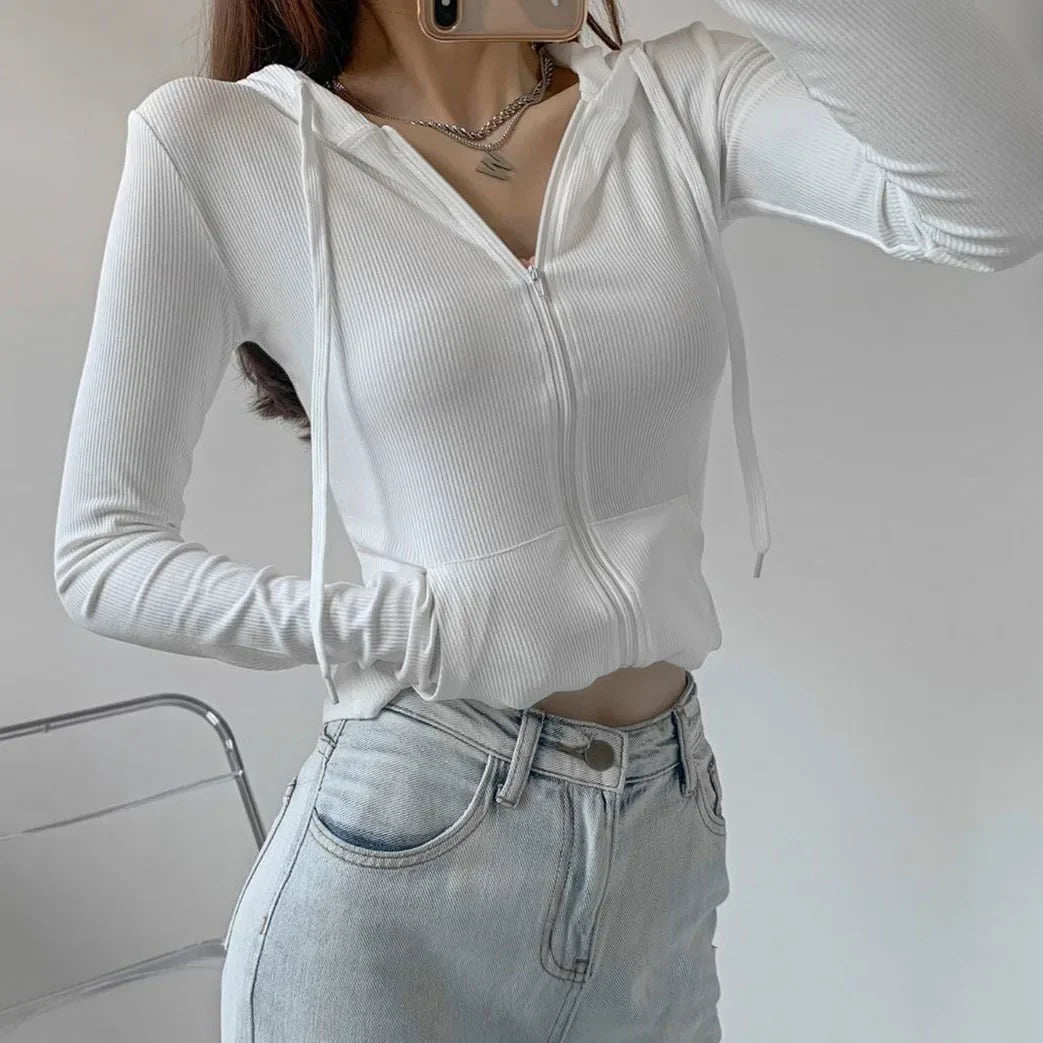 Rimocy Street Style Hoodie Reißverschluss - Kurz 4-16Zoll