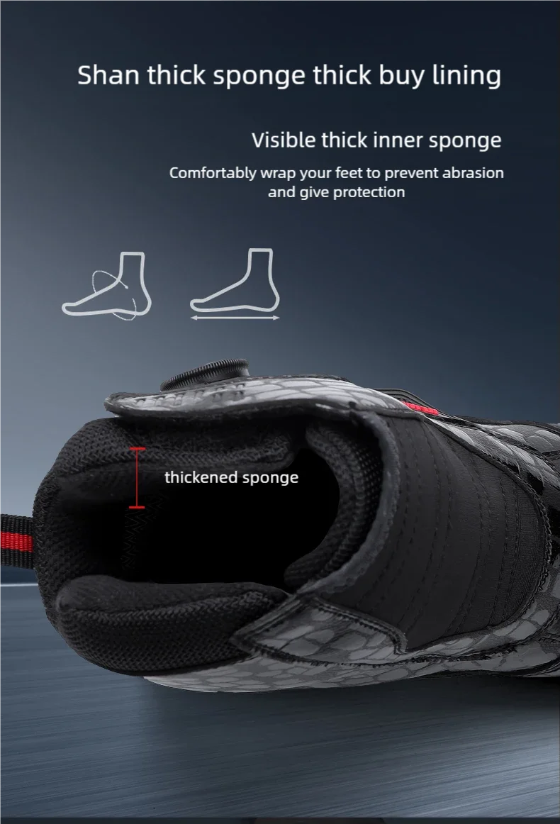 CN Fujian Sturzsicher Motorradstiefel - EU42 PU Obermaterial Gummi Sohle Bequeme Passform