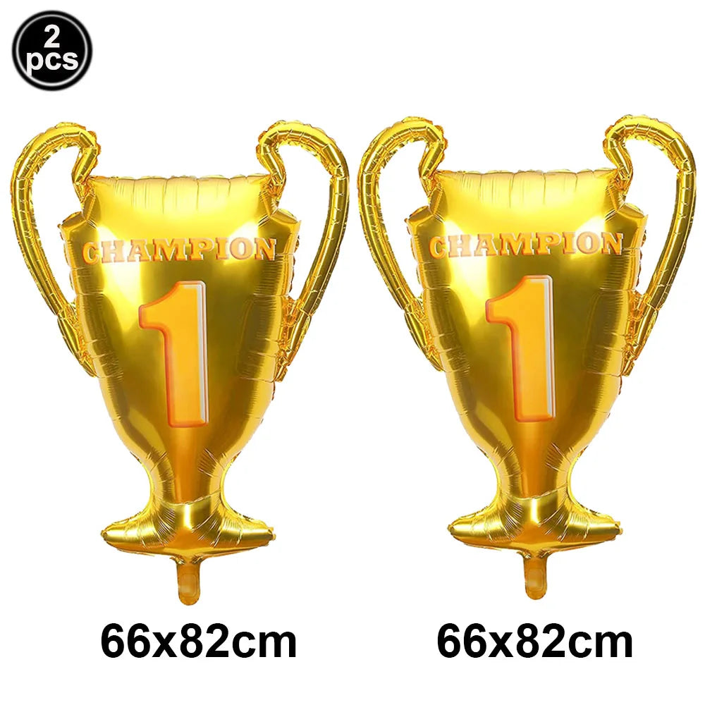 Baloane cu numere de fotbal 2025: Set folie verde 32" - Colecția Sports Party