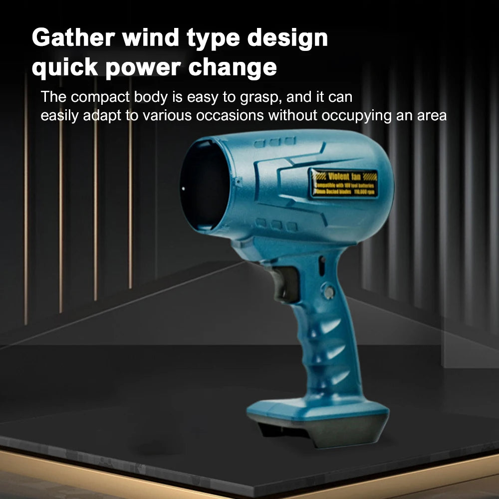 Powerful Air Blower 33000RPM/min Car Violent Blower Air Gun Turbo Jet Fan Electric Handheld Turbofan for Makita/Milwaukee/Dewalt