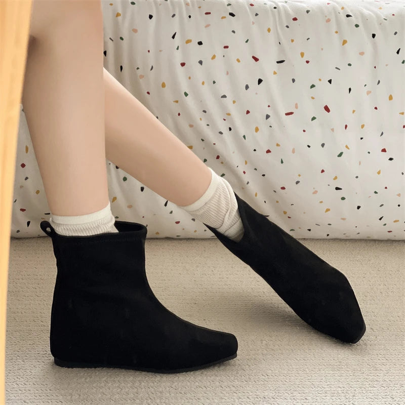 Ghete fără gleznă Ohmmayby ​​​​Slip-On - Mărimi 36-41, Toc 3-5 cm