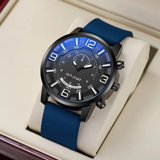 Simple Watches Silicone Men Watches Big Dial Quartz Wristwatches Reloj Male Casual Watch Clock Gift for Everyday Reloj Hombre