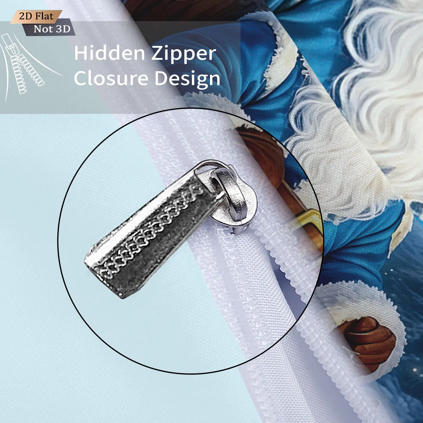 3pcs Merry Christmas, Santa Claus Printed Chipless Bedding Set, Multi Size Bedding Decoration, Comfortable and Machine Washable