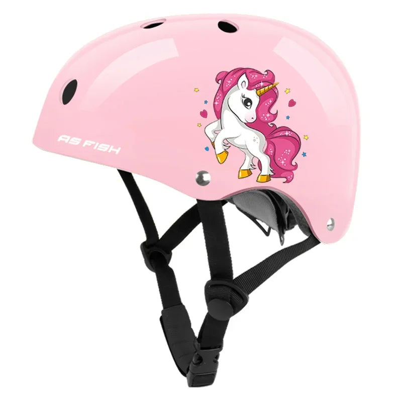 Children's Bicycle Helmet Skateboard Scooter Balance Bike Riding Protective Gear Lady's Motorcycle Helmet Adjustable