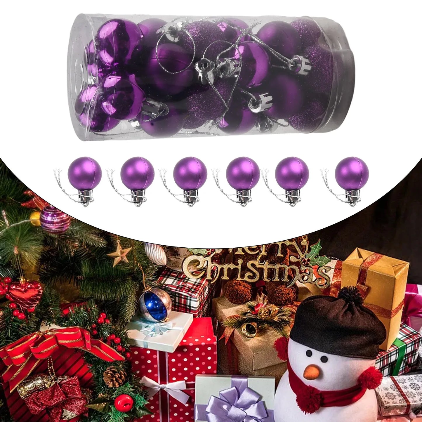 Choice Christbaumkugeln Kunststoff - 24 Stück, Ø3 cm