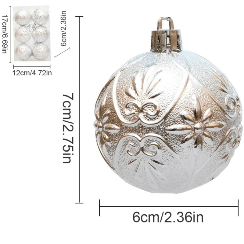 Choice Christbaumkugeln Bruchsicher - Kunststoff 6 Stück 4 cm