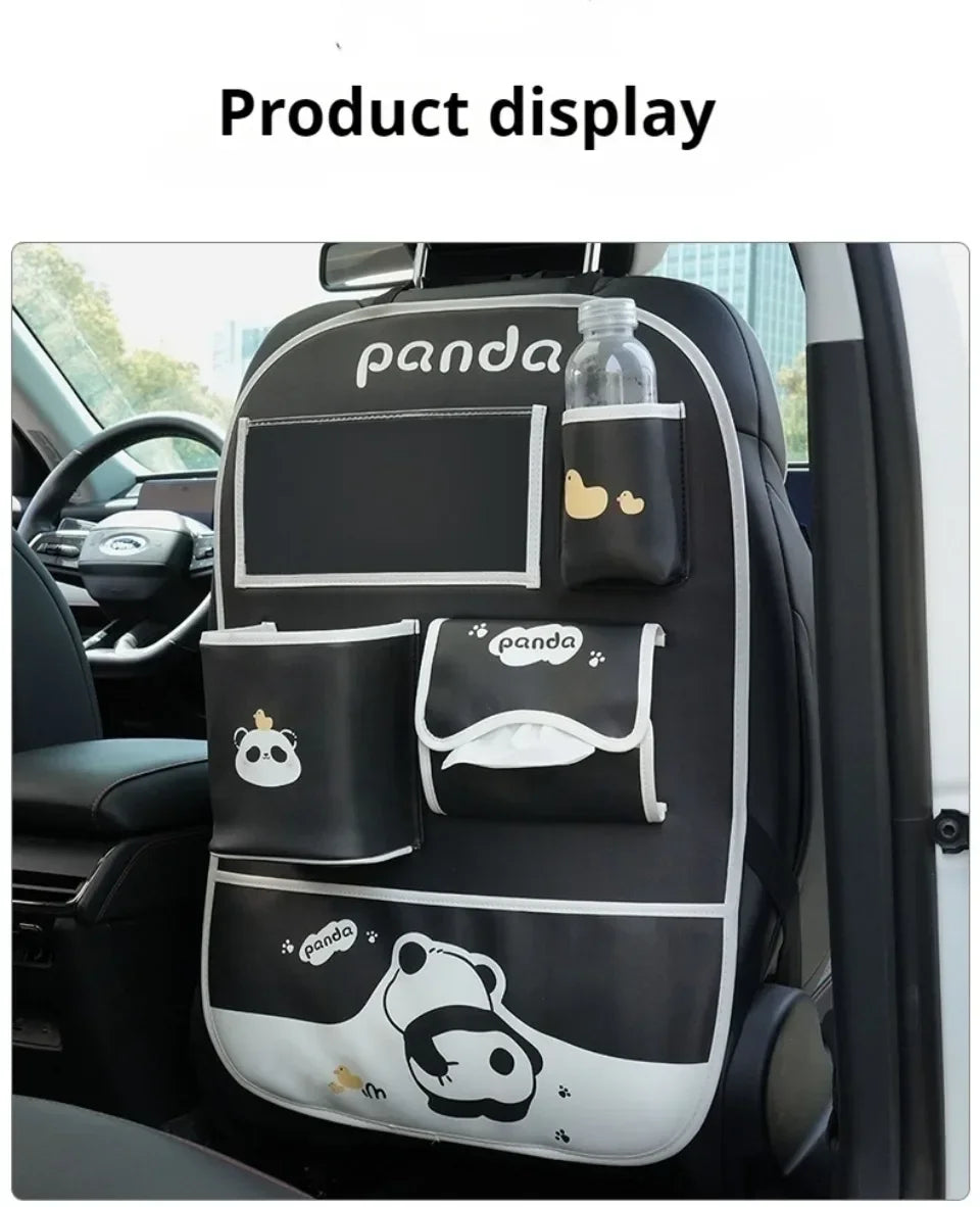 Auto-Organizer 2025: Car Seat Back Storage Bag Children Anti Kick Pad - Cartoon Seat Backrest Hanging Organizer Waterproof Durable Auto Storage Collection