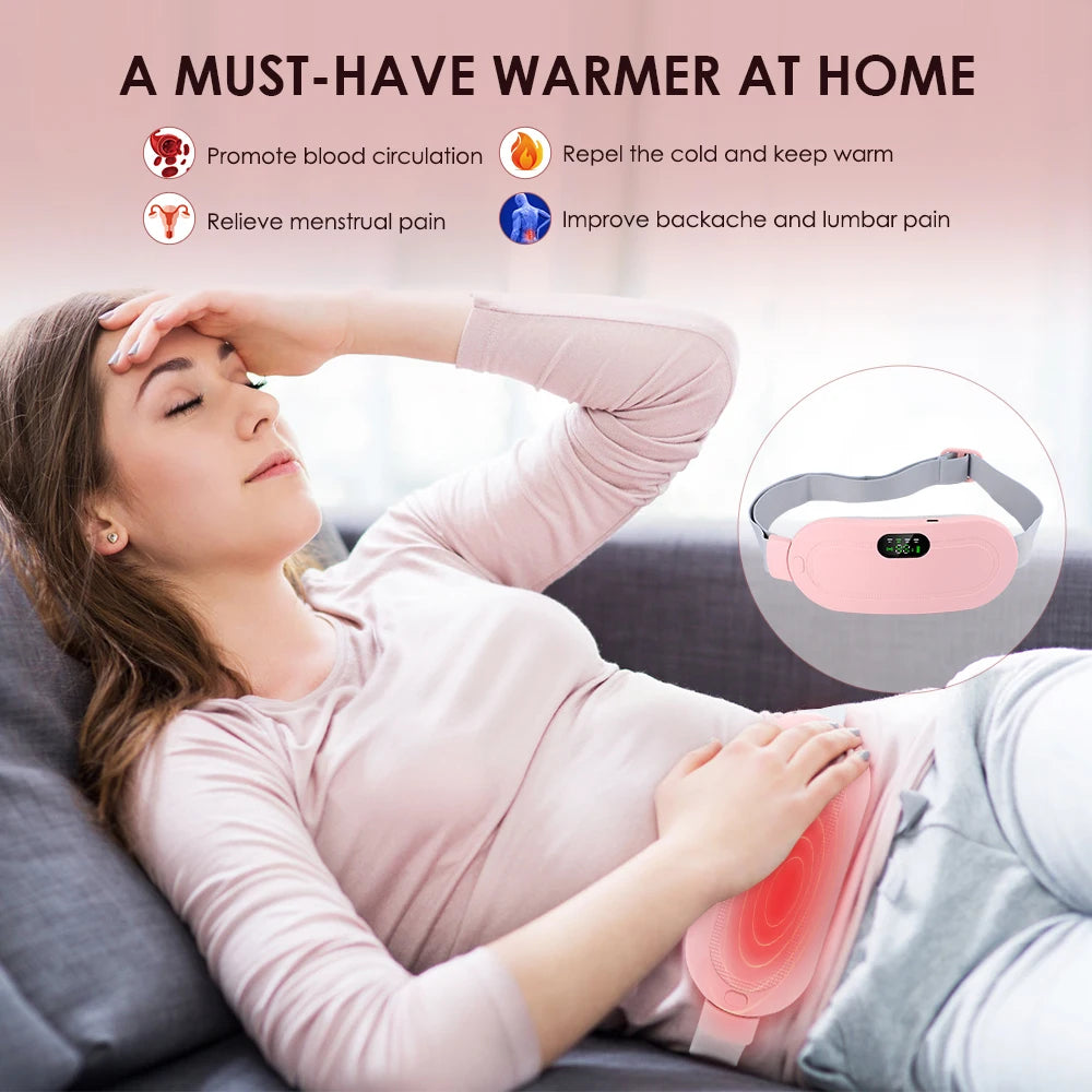 Elektrisch Gebärmutter Wärmegürtel Mit 3-Geschwindigkeit Einstellbar Temperatur Heizpad Für Frauen Taille Schutz Menstruation Pflege Gesundheit