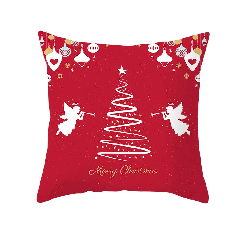 Christmas Pillow Case Christmas Santa Claus Elk Pillow Case Cover Merry Christmas Decorative Pillowcases Party Pillow Case