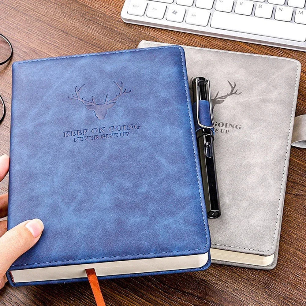 DDAYUP Notizbuch Leder Softcover- A5 200 Seiten Lesezeichen